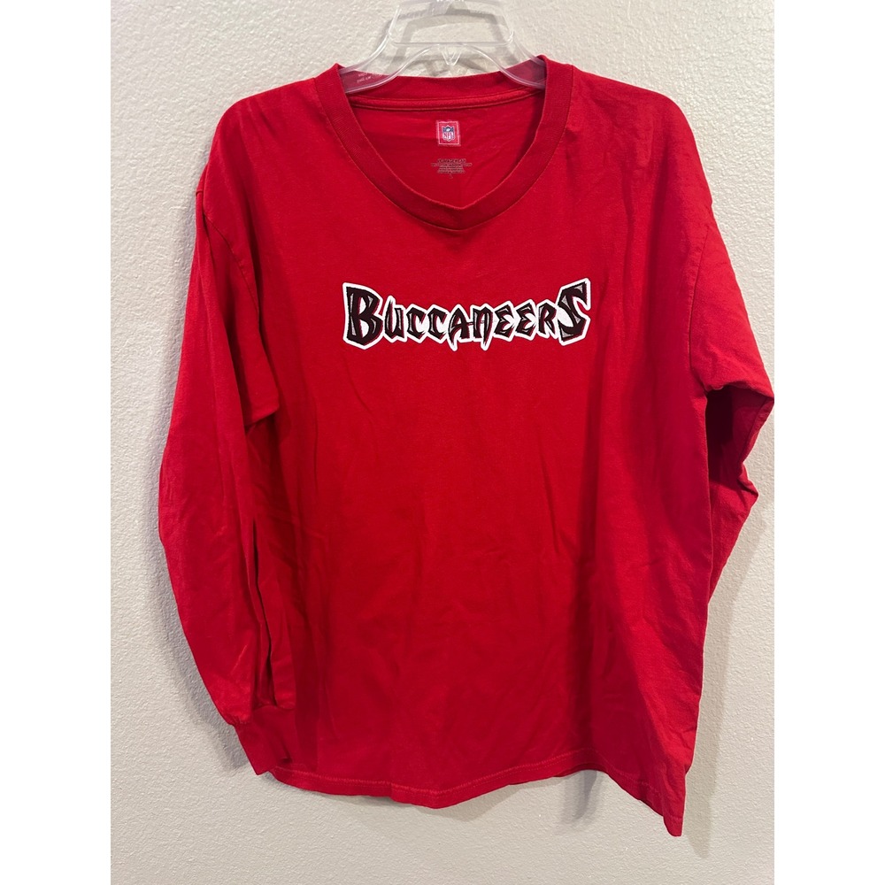 VF Imagewear Buccaneers‎ NFL Long Sleeve T-Shirt Football Red L
